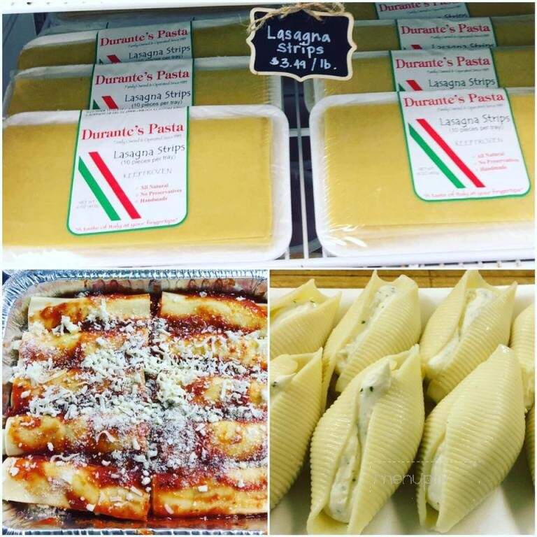 Menu of Durante Pasta in West Haven, CT 06516