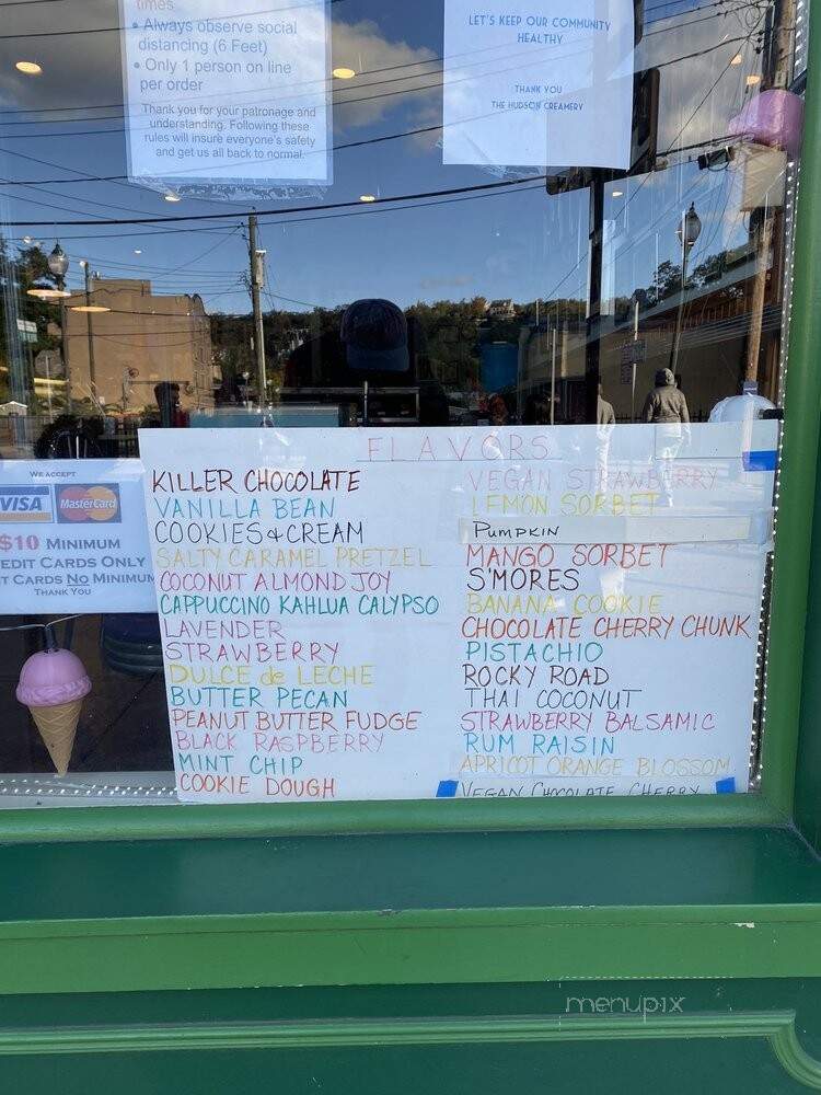 The Hudson Creamery - Peekskill, NY menu_pic