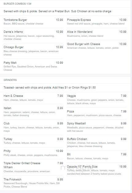Mill Street Pizza - Vanderbilt, MI menu_pic