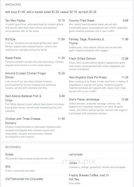 Dick Clark's American Bandstand Grill - Branson, MO menu_pic