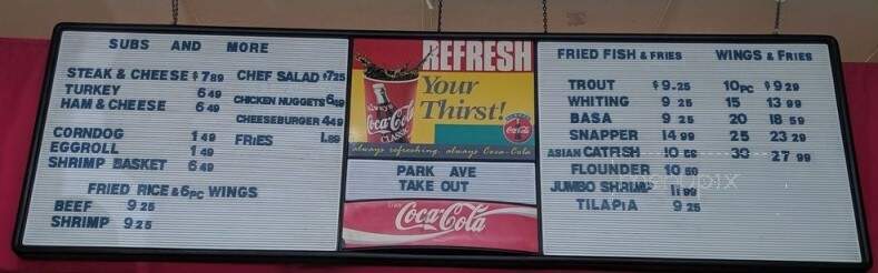 Park Avenue Takeout - Sanford, FL menu_pic