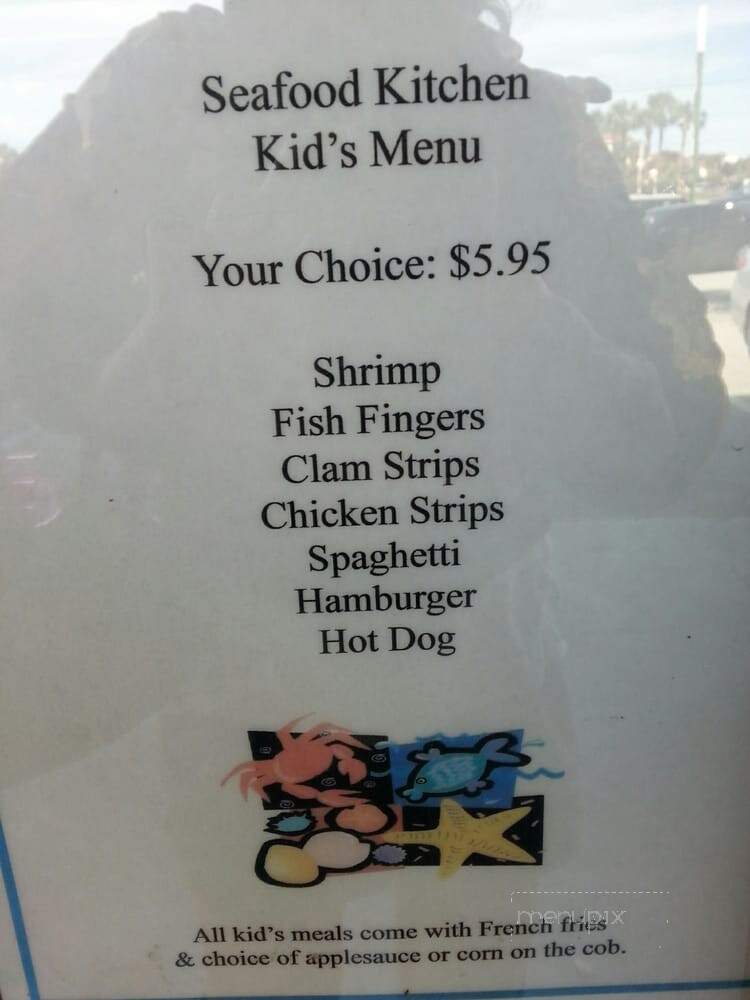 Seafood Kitchen - St Augustine, FL menu_pic