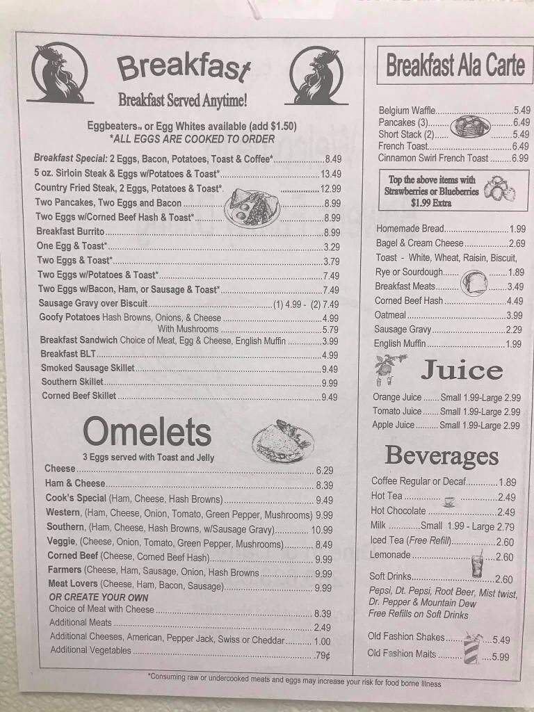 Bowen's Family Dining - Delton, MI menu_pic