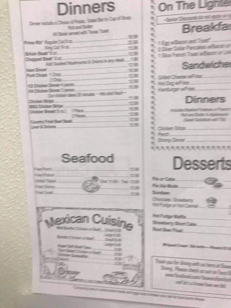 Bowen's Family Dining - Delton, MI menu_pic