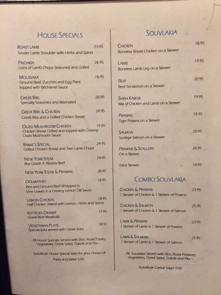 Ramies Restaurant - Burnaby, BC menu_pic