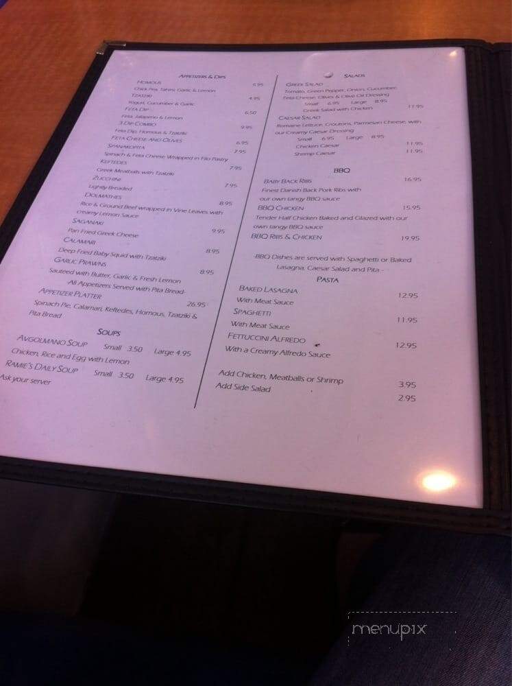 Ramies Restaurant - Burnaby, BC menu_pic
