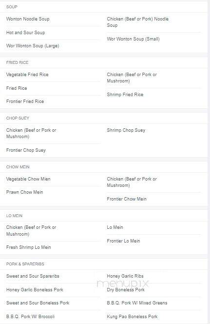 Frontier Dining - Fort Mcmurray, AB menu_pic