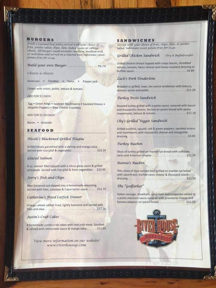 River House Bar & Grill - Moline, IL menu_pic