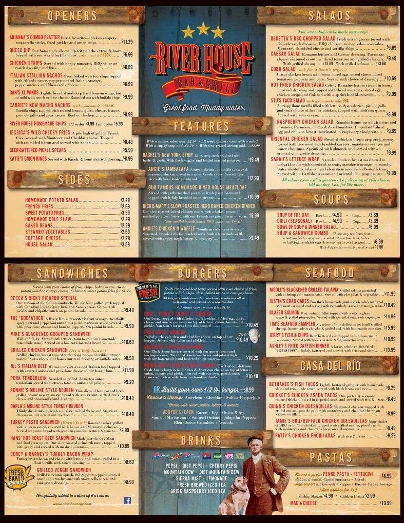 River House Bar & Grill - Moline, IL menu_pic