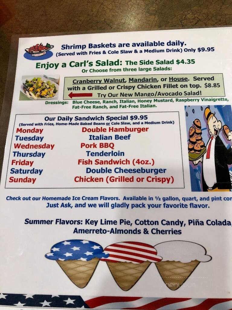 Carl's Ice Cream Factory - Normal, IL menu_pic