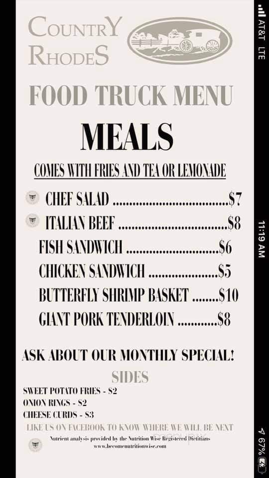 Country Rhodes Llc - Effingham, IL menu_pic