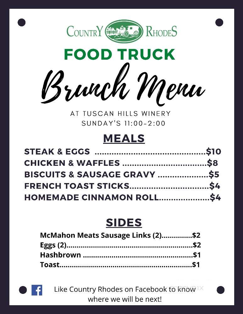 Country Rhodes Llc - Effingham, IL menu_pic