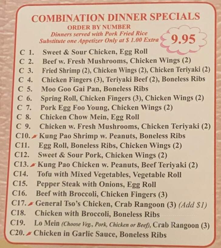 New Fortune Chinese Sushi Rest - Greenfield, MA menu_pic