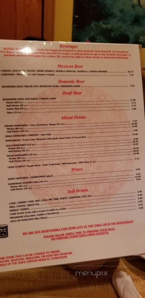 El Torero Mexican Restaurant - Duluth, GA menu_pic