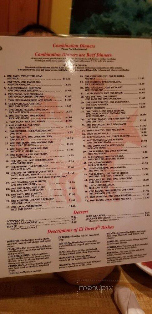 El Torero Mexican Restaurant - Duluth, GA menu_pic