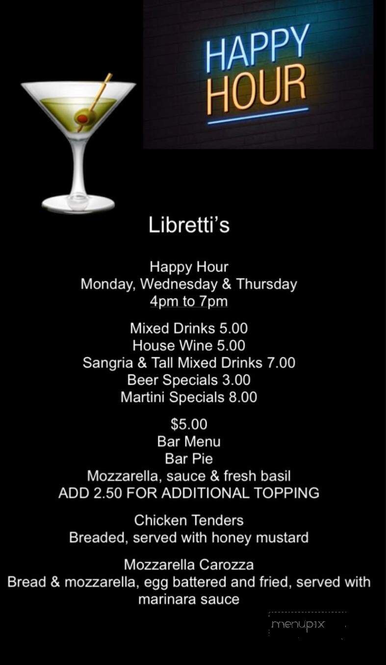 Libretti's Restaurant - Orange, NJ menu_pic