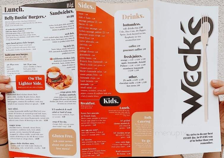 Wecks Restaurant - Albuquerque, NM menu_pic