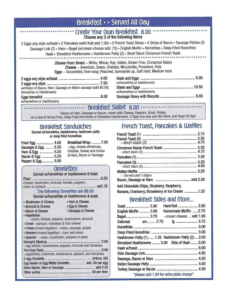 Bubbles Restaurant - Mechanicville, NY menu_pic