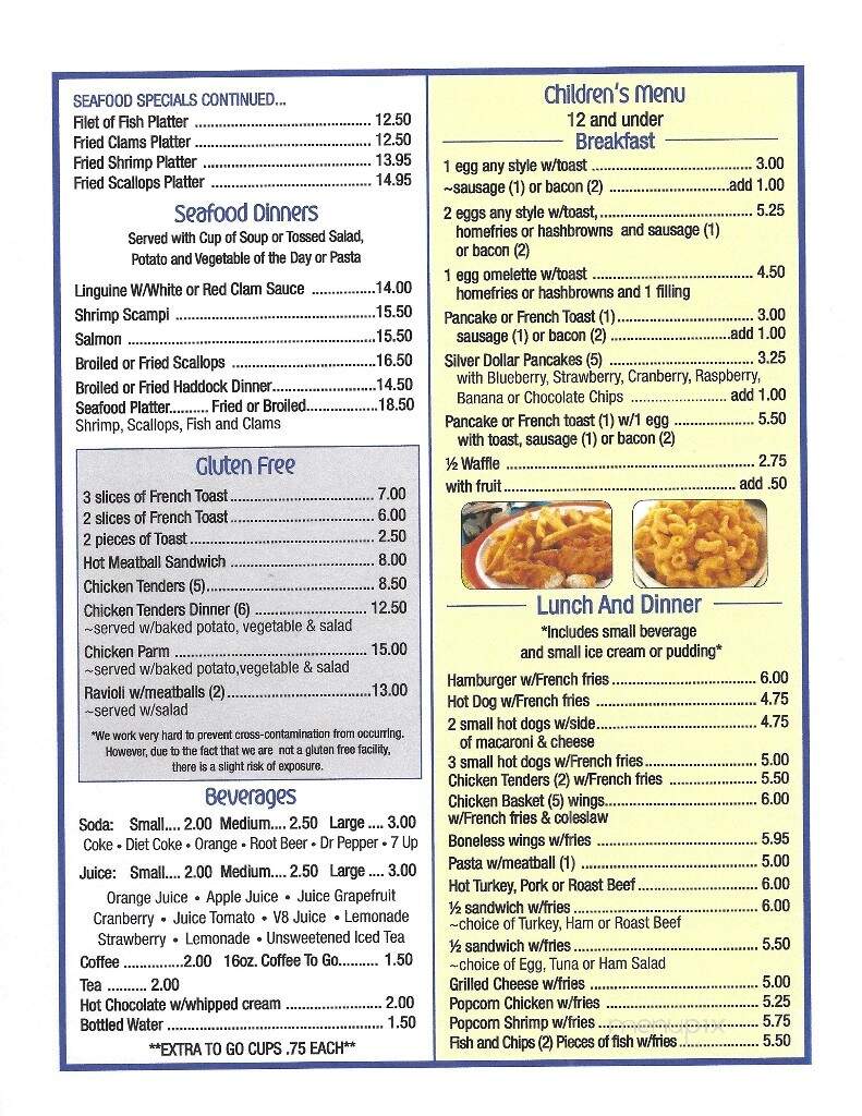 Bubbles Restaurant - Mechanicville, NY menu_pic