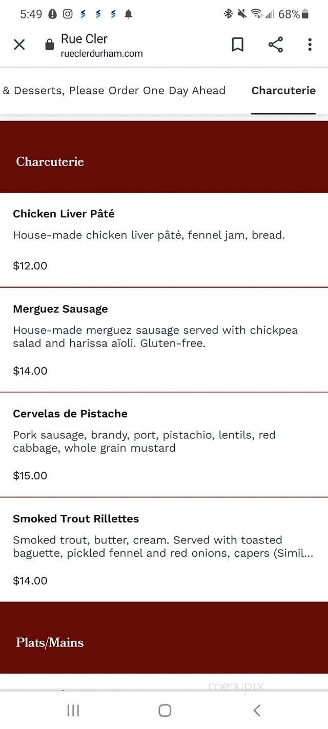 Rue Cler Restaurant - Durham, NC