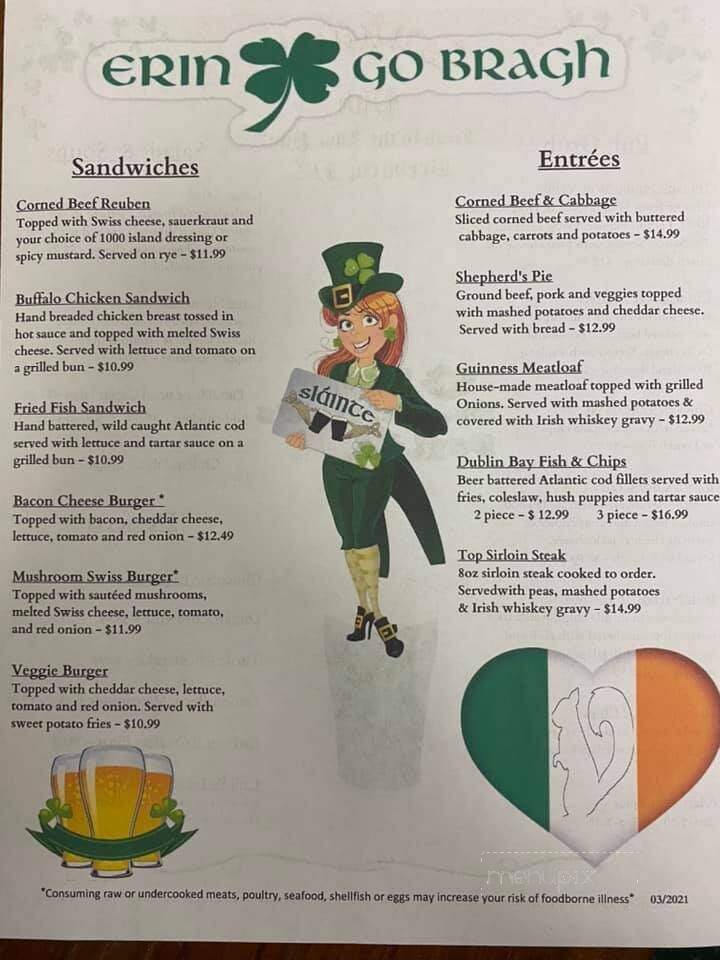 Dugan's Pub - Brevard, NC menu_pic