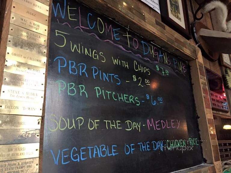Dugan's Pub - Brevard, NC menu_pic