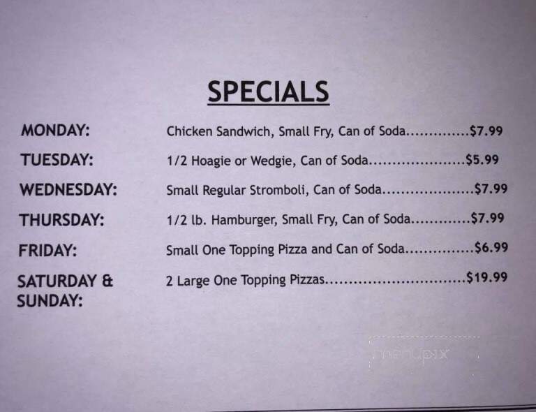 Dj's Pizza - Curwensville, PA menu_pic