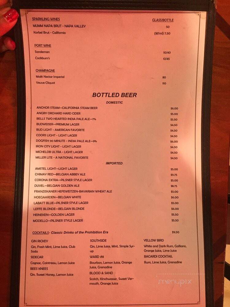 Sewickley Hotel - Sewickley, PA menu_pic