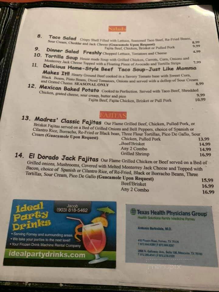 Madres Cocina - Forney, TX menu_pic