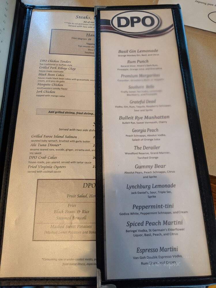 Depot Grille - Lynchburg, VA menu_pic