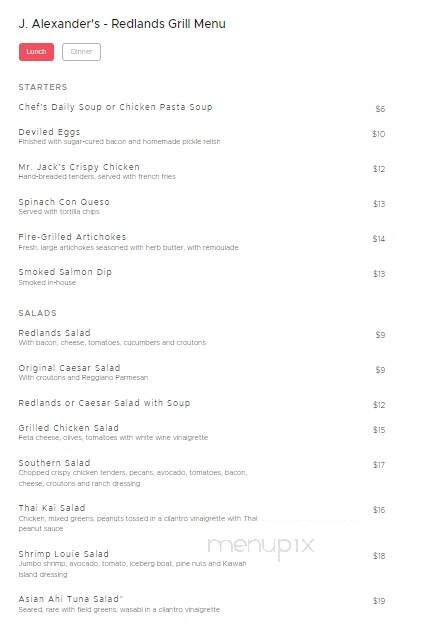 J. Alexander's - Birmingham, AL menu_pic