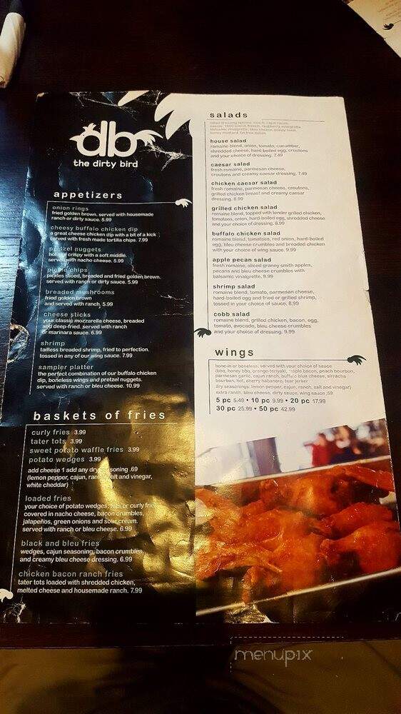 The Dirty Bird - Jackson, MI menu_pic