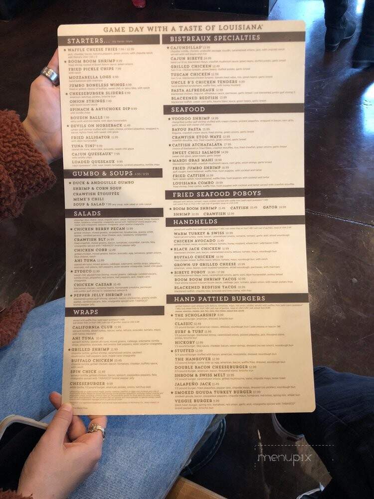 Walk-On's Sports Bistreaux - Lubbock, TX menu_pic