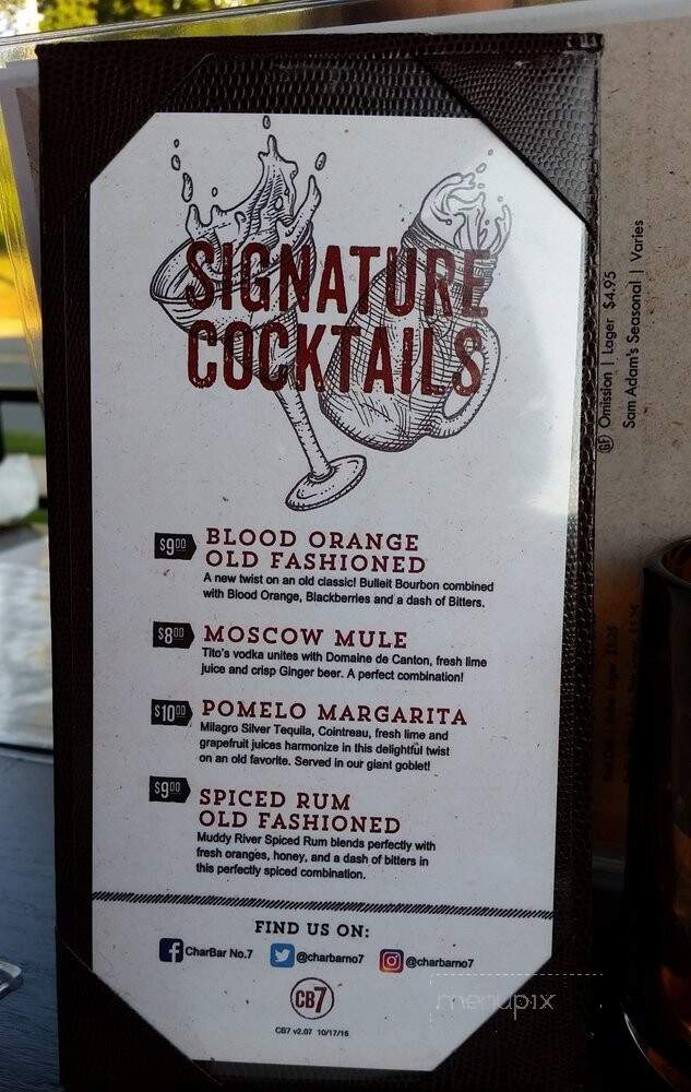 Char Bar No 7 - Mint Hill, NC menu_pic
