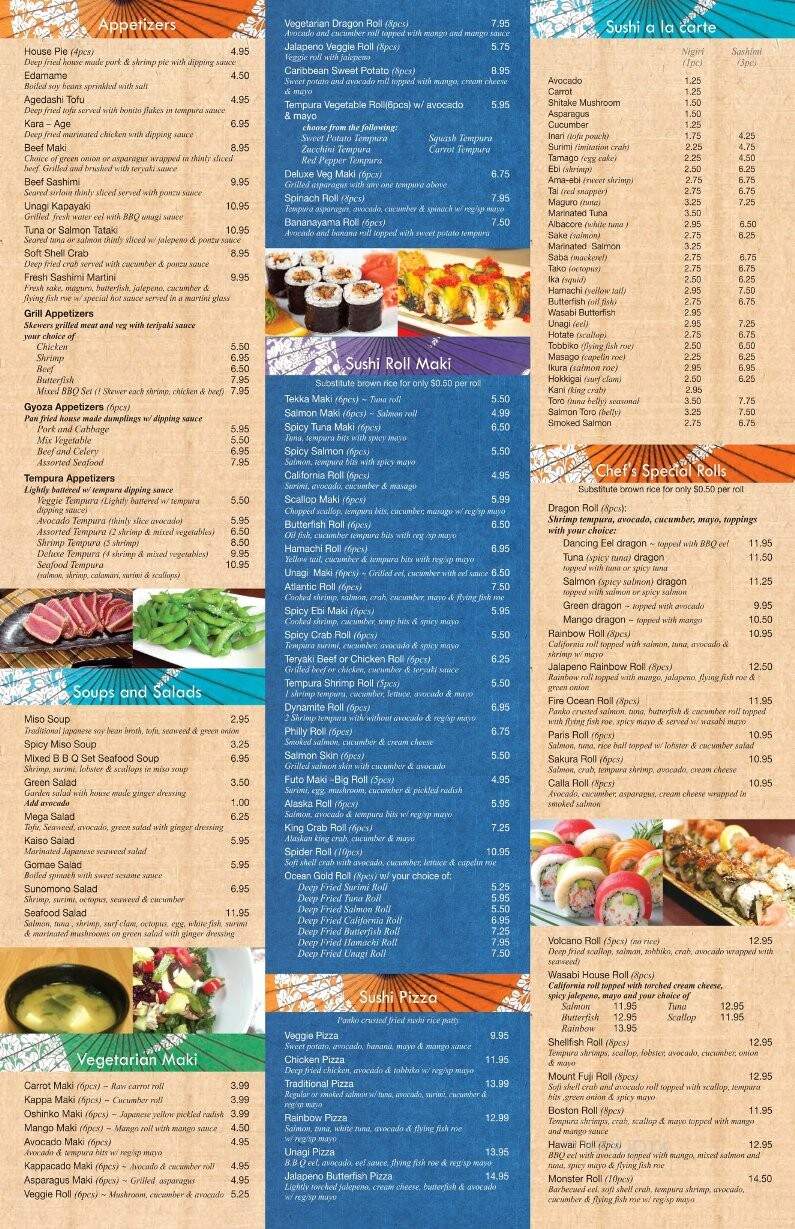 Wasabi House - Halifax, NS menu_pic