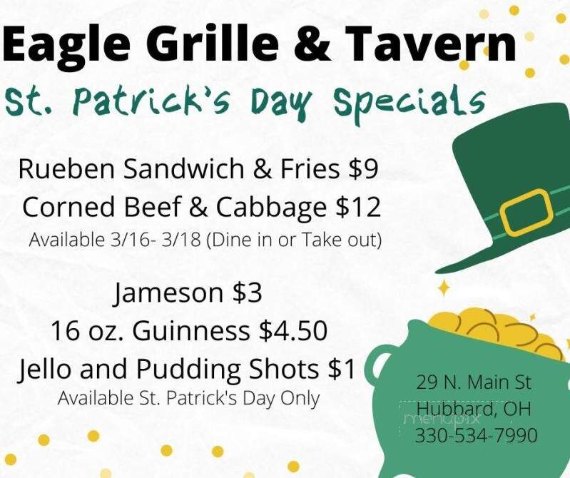 Eagle Grille & Tavern - Hubbard, OH menu_pic