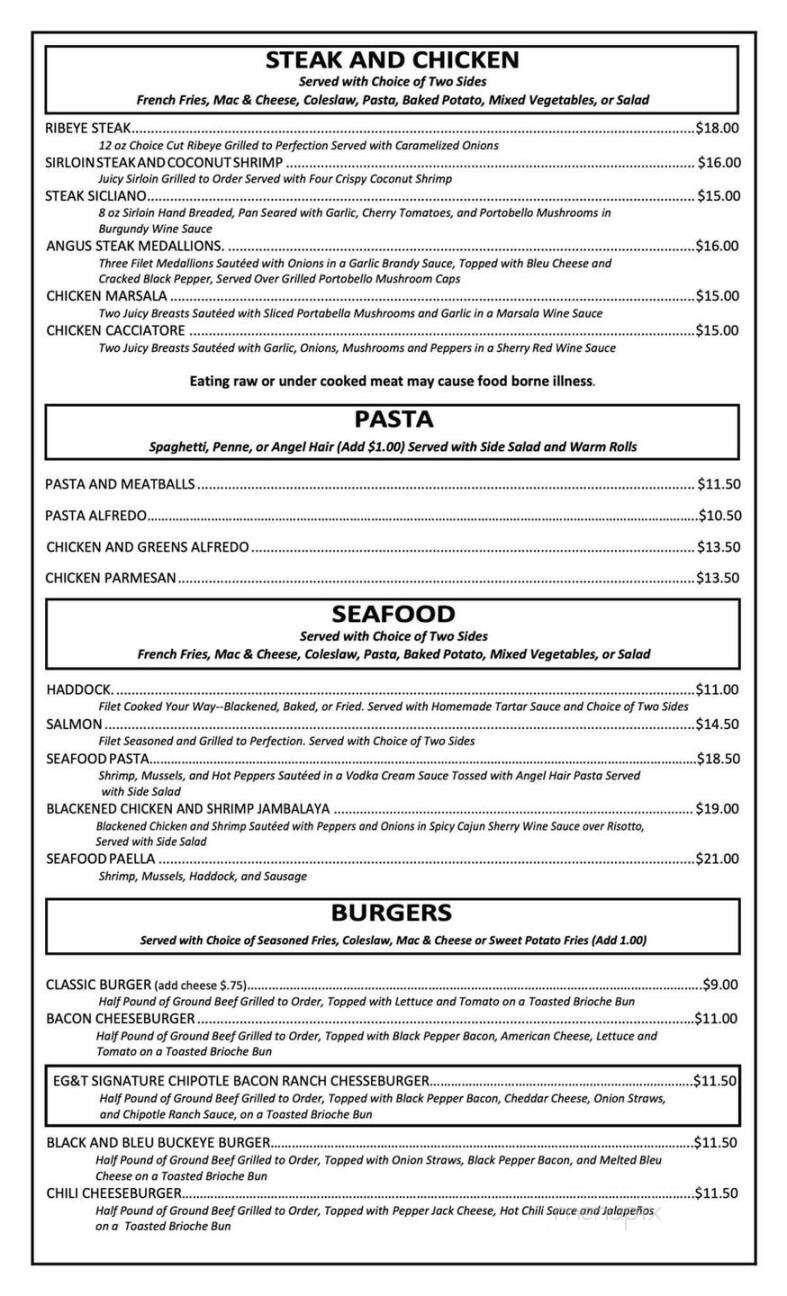 Eagle Grille & Tavern - Hubbard, OH menu_pic