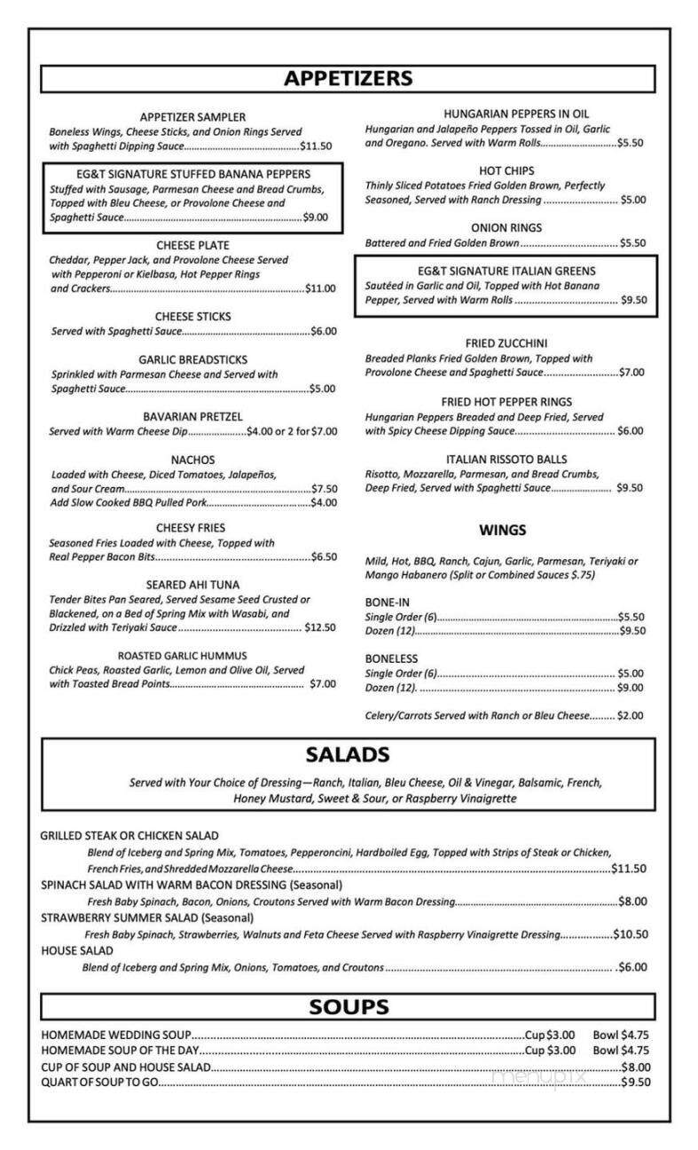 Eagle Grille & Tavern - Hubbard, OH menu_pic