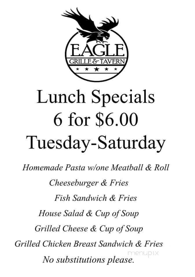 Eagle Grille & Tavern - Hubbard, OH menu_pic