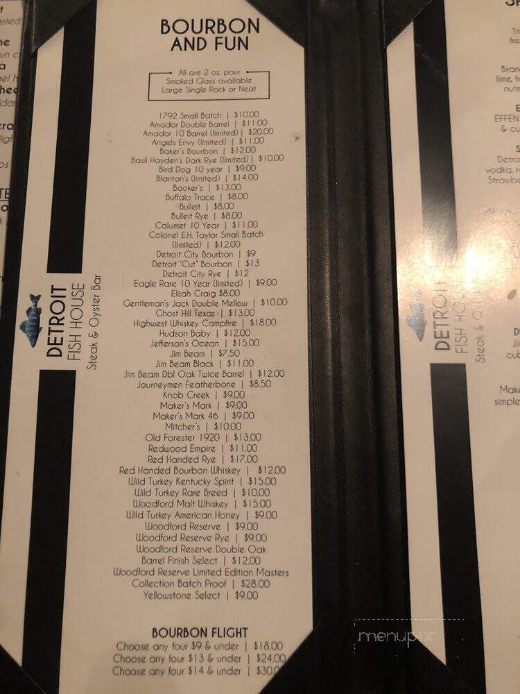 Detroit Fish House - Shelby charter Township, MI menu_pic