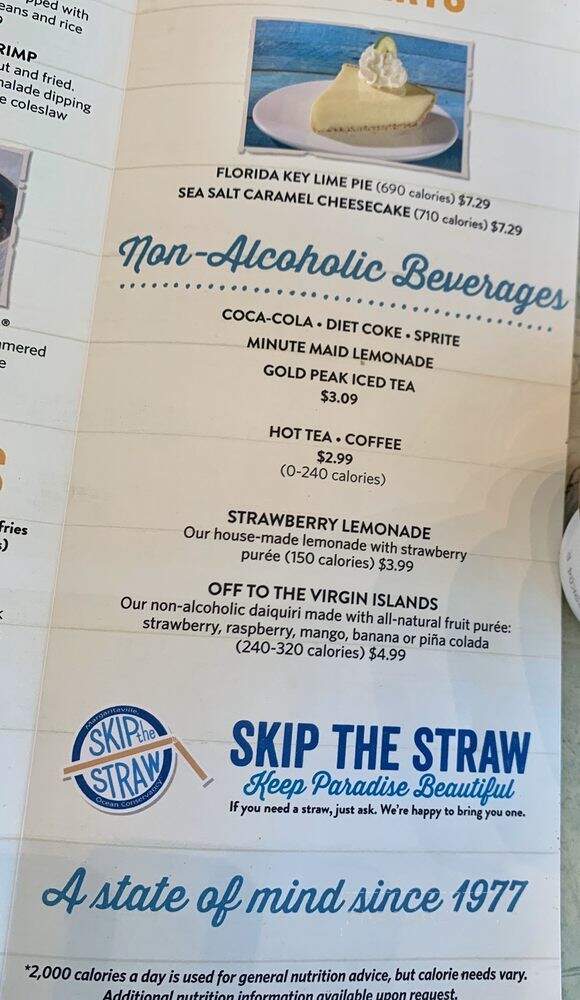 Air Margaritaville - Fort Lauderdale, FL menu_pic