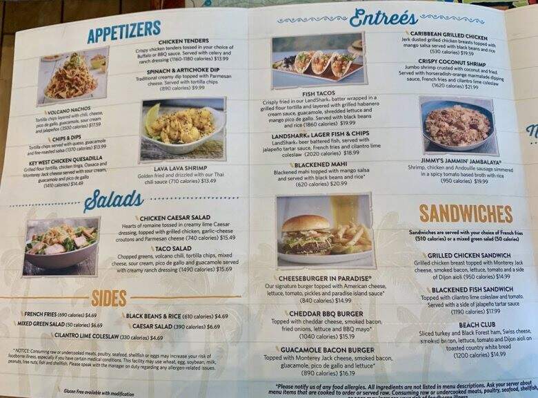 Air Margaritaville - Fort Lauderdale, FL menu_pic