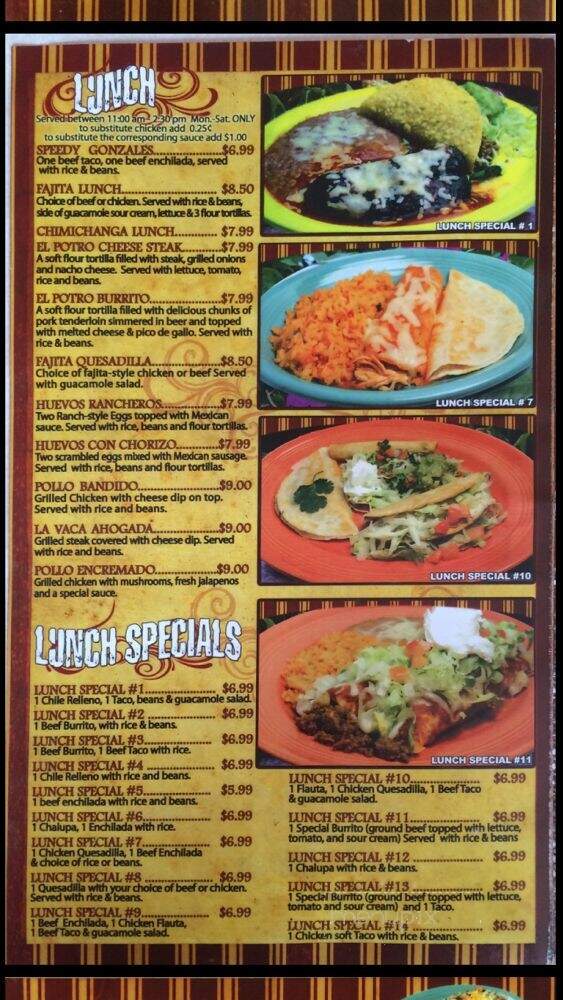 Senor Patron - Brainerd, MN menu_pic