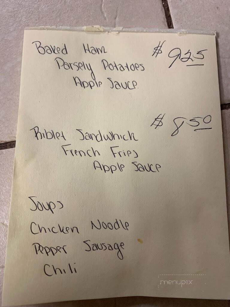 Gingerbread House - West Newton, PA menu_pic