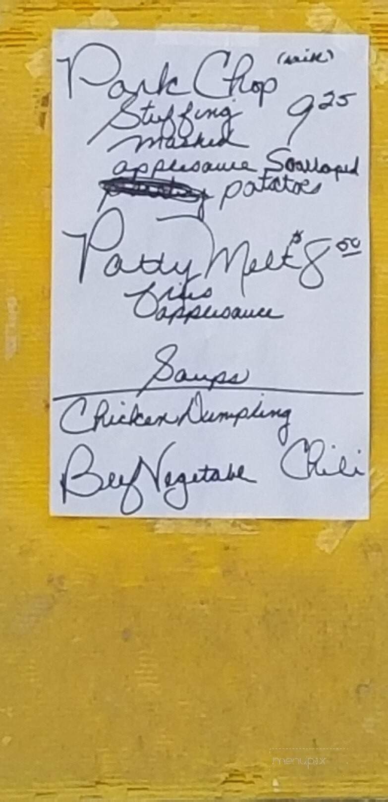 Gingerbread House - West Newton, PA menu_pic