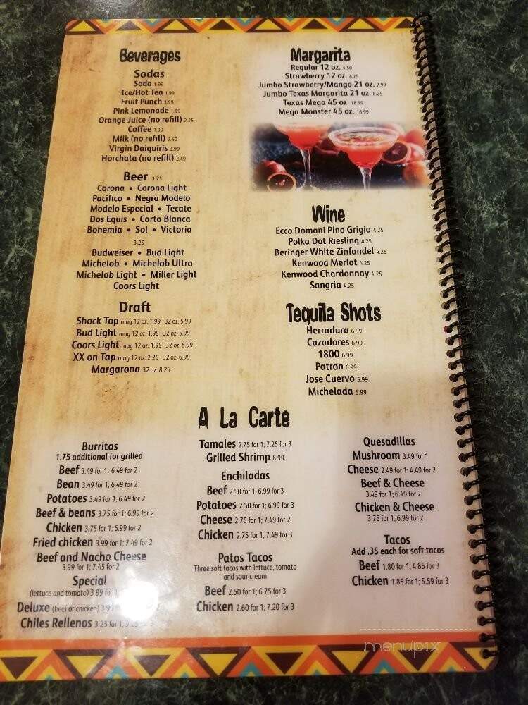 El Ranchero - Winterville, NC menu_pic
