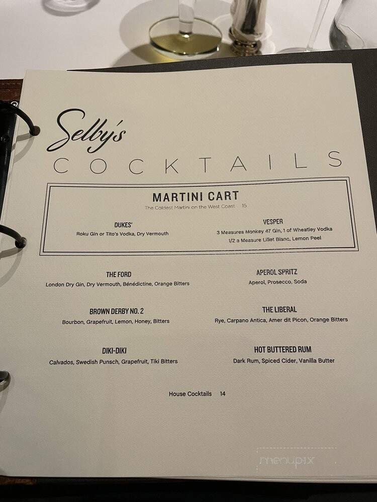 Selby's - Redwood City, CA menu_pic