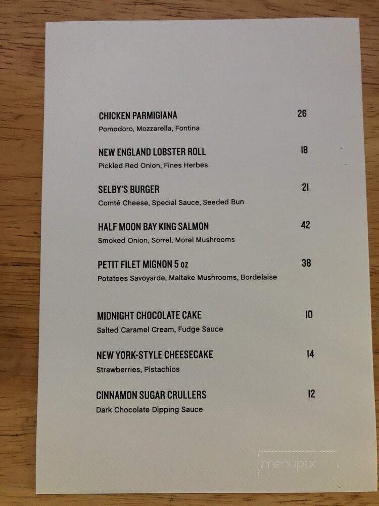 Selby's - Redwood City, CA menu_pic