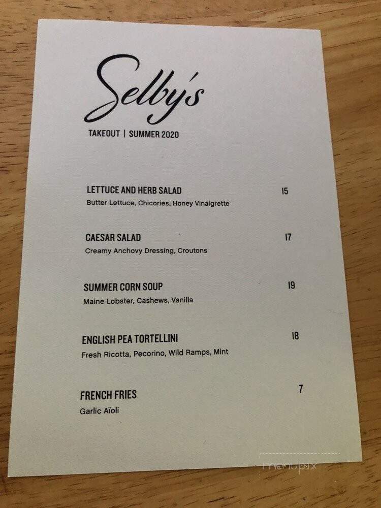 Selby's - Redwood City, CA menu_pic