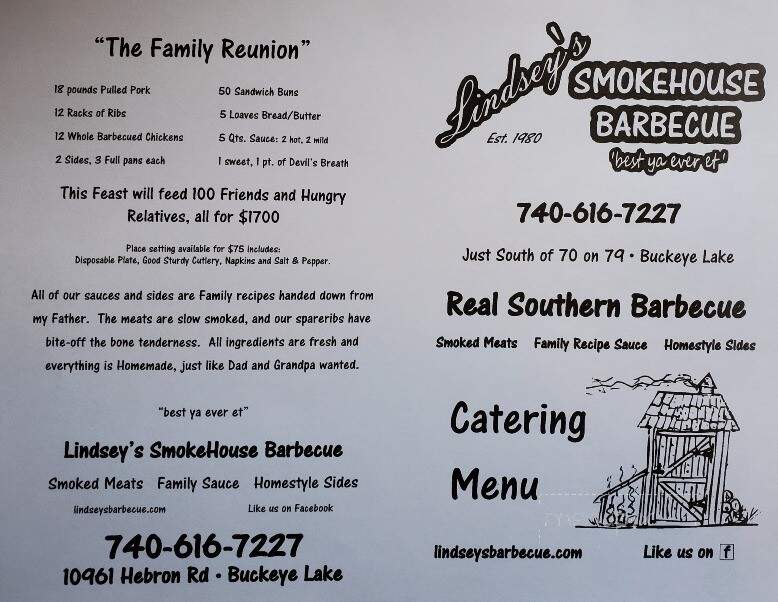 Lindsey's Smokehouse Barbecue - Buckeye Lake, OH